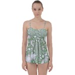 Green Abstract Fractal Background Texture Babydoll Tankini Set