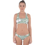 Green Abstract Fractal Background Texture Cross Back Hipster Bikini Set