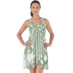 Green Abstract Fractal Background Texture Show Some Back Chiffon Dress