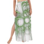 Green Abstract Fractal Background Texture Maxi Chiffon Tie-Up Sarong