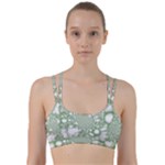 Green Abstract Fractal Background Texture Line Them Up Sports Bra