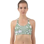 Green Abstract Fractal Background Texture Back Web Sports Bra