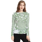 Green Abstract Fractal Background Texture Women s Long Sleeve Rash Guard