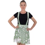Green Abstract Fractal Background Texture Velvet Suspender Skater Skirt