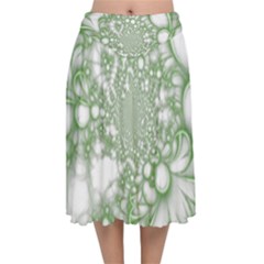 Velvet Flared Midi Skirt 