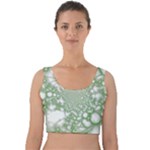 Green Abstract Fractal Background Texture Velvet Crop Top