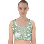 Green Abstract Fractal Background Texture Velvet Racer Back Crop Top