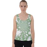 Green Abstract Fractal Background Texture Velvet Tank Top