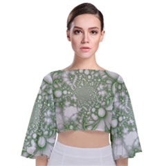 Tie Back Butterfly Sleeve Chiffon Top 