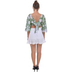 Tie Back Butterfly Sleeve Chiffon Top 
