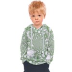 Green Abstract Fractal Background Texture Kids  Overhead Hoodie