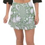 Green Abstract Fractal Background Texture Fishtail Mini Chiffon Skirt