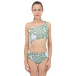 Green Abstract Fractal Background Texture Spliced Up Two Piece Swimsuit