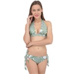 Green Abstract Fractal Background Texture Tie It Up Bikini Set