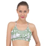 Green Abstract Fractal Background Texture Basic Training Sports Bra