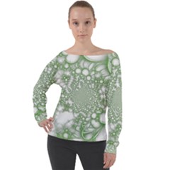 Off Shoulder Long Sleeve Velour Top 