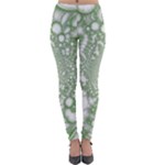 Green Abstract Fractal Background Texture Lightweight Velour Leggings