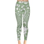 Green Abstract Fractal Background Texture Inside Out Leggings