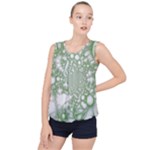 Green Abstract Fractal Background Texture Bubble Hem Chiffon Tank Top