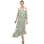 Green Abstract Fractal Background Texture Maxi Chiffon Cover Up Dress