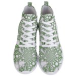 Green Abstract Fractal Background Texture Men s Lightweight High Top Sneakers