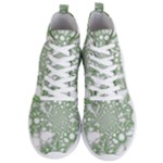 Green Abstract Fractal Background Texture Men s Lightweight High Top Sneakers