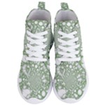 Green Abstract Fractal Background Texture Women s Lightweight High Top Sneakers