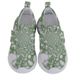 Green Abstract Fractal Background Texture Kids  Velcro No Lace Shoes