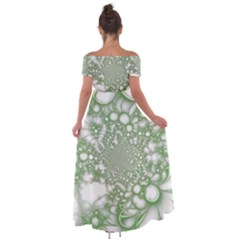 Off Shoulder Open Front Chiffon Dress 