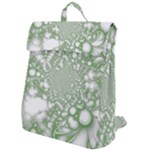 Green Abstract Fractal Background Texture Flap Top Backpack