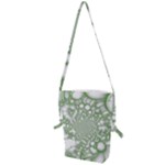 Green Abstract Fractal Background Texture Folding Shoulder Bag