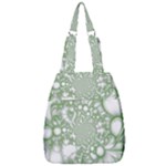 Green Abstract Fractal Background Texture Center Zip Backpack