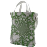 Green Abstract Fractal Background Texture Canvas Messenger Bag