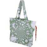 Green Abstract Fractal Background Texture Drawstring Tote Bag