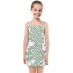 Green Abstract Fractal Background Texture Kids  Summer Sun Dress