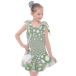 Green Abstract Fractal Background Texture Kids  Tie Up Tunic Dress