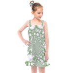 Green Abstract Fractal Background Texture Kids  Overall Dress