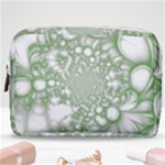 Green Abstract Fractal Background Texture Make Up Pouch (Medium)