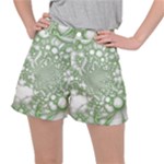 Green Abstract Fractal Background Texture Ripstop Shorts