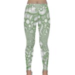 Green Abstract Fractal Background Texture Lightweight Velour Classic Yoga Leggings