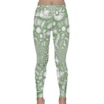 Green Abstract Fractal Background Texture Lightweight Velour Classic Yoga Leggings