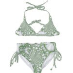 Green Abstract Fractal Background Texture Kids  Classic Bikini Set