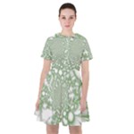 Green Abstract Fractal Background Texture Sailor Dress