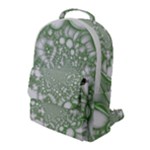 Green Abstract Fractal Background Texture Flap Pocket Backpack (Large)