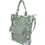 Green Abstract Fractal Background Texture Shoulder Tote Bag