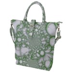 Green Abstract Fractal Background Texture Buckle Top Tote Bag