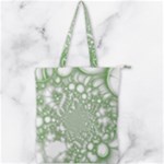 Green Abstract Fractal Background Texture Double Zip Up Tote Bag