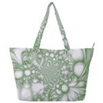 Green Abstract Fractal Background Texture Full Print Shoulder Bag