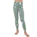 Green Abstract Fractal Background Texture Kids  Lightweight Velour Leggings
