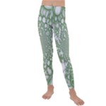 Green Abstract Fractal Background Texture Kids  Lightweight Velour Leggings